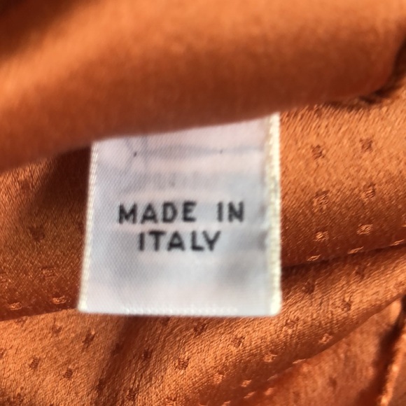 Gorgeous  Oblong Long Scarf 100% Silk, made in Italy. Marigold Orange - Picture 4 of 11